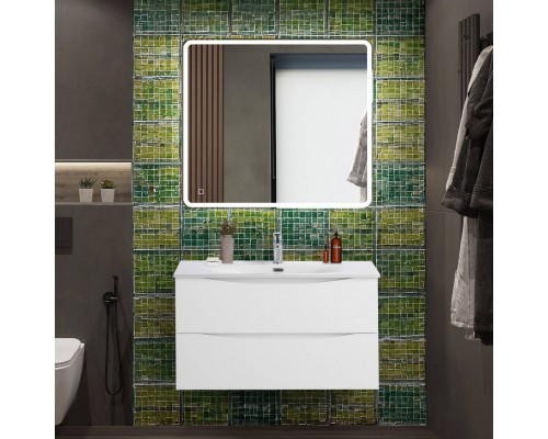 Мебель для ванной комнаты BelBagno Marino-cer-n 90 подвесная, bianco lucido