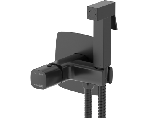 Гигиенический душ Wasserkraft Nuthe 9138 со смесителем, С ВНУТРЕННЕЙ ЧАСТЬЮ, черный soft-touch Гигиенический душ Wasserkraft Nuthe 9138 со смесителем, С ВНУТРЕННЕЙ ЧАСТЬЮ, черный soft-touch
