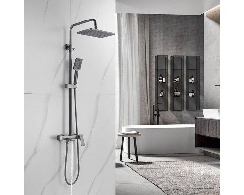 Душевая система Shevanik S8936T, оружейная сталь