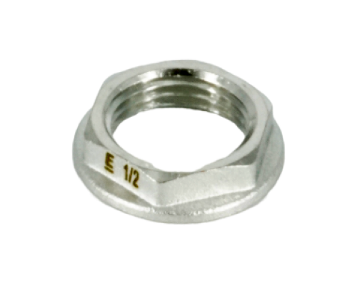 Гайка стопорная, ELSEN, TIN PLATED Metalit, В, 1/2, латунь, с фланцем, CN