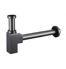 Сифон для раковины BelBagno BB-SMQ2-GM оружейная сталь