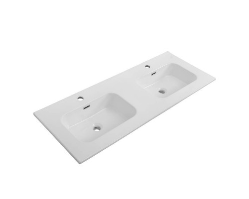 Мебельная раковина Cezares Duet 120 белая глянцевая, двойная