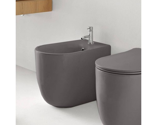 Kerasan Nolita Биде напольное с 1 отв. под смеситель 55х35 см, с креплениями WB5N, цвет: Ferro matt. 532089*1