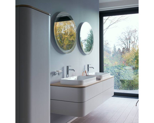 Duravit Happy D.2 Plus Зеркало с подсветкой organic, круглое 90x90x4.7см, сенсорное управление. HP7481G0000