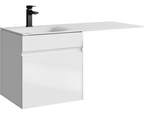 Тумба под раковину Aqwella Duet 53 подвесная, под стиральную машину, белая