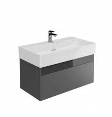 Kerama Marazzi Logica Тумба подвесная 86.8x46x40.3см., 2 ящика, цвет: стальной серый. LOG.90.2\ST
