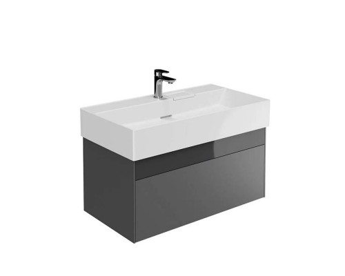 Kerama Marazzi Logica Тумба подвесная 86.8x46x40.3см., 2 ящика, цвет: стальной серый. LOG.90.2\ST