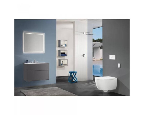 VilleroyBoch Viclean Унитаз-биде 38.5х59.5х36см., подвесной, в комплекте с сиденьем, покрытие CeramicPlus, цвет: альпийский белый. V0E100R1