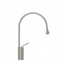 Gessi Goccia Смеситель для раковины на 1 отверстие, высокий, излив 244мм R=125, цвет: шлифованный хром. 33605#147