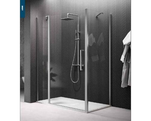 Novellini Young Душевой угол 120х80х200см., Sx/DX, стекло прозрачное, цвет: хром. Y22P117-1K,  R80LOU450-K,  Y2F1B79-1K