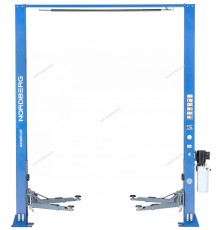 Подъемник двухстоечный 4 т, верхняя синхронизация, H=4 м, 220 В, синий NORDBERG N4120H1-4B_220