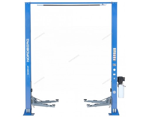 Подъемник двухстоечный 4 т, верхняя синхронизация, H=4 м, 220 В, синий NORDBERG N4120H1-4B_220