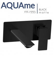 Смеситель для раковины AQUAme Savona матовый черный AQM6815MB