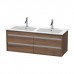 Duravit Ketho Тумба подвесная, 127x47.5х48см., с раковиной, 2 выдв.ящика, цвет: орех натуральный. 2336130000,  KT643307979