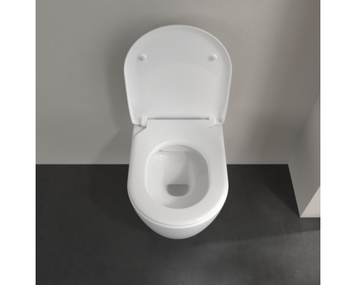 VilleroyBoch Avento Сиденье для унитаза, с микролифтом, тонкое, цвет: белый/нержавеющая сталь. 9M87S101 VilleroyBoch Avento Сиденье для унитаза, с микролифтом, тонкое, цвет: белый/нержавеющая сталь. 9M87S101