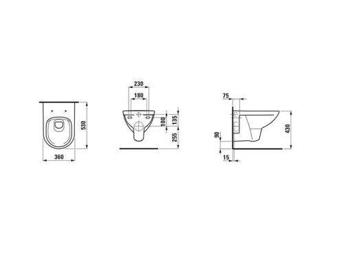 Laufen Pro Унитаз подвесной 53x36x34.5см., безободковый, цвет: белый. 8.2096.0.000.000.1 Laufen Pro Унитаз подвесной 53x36x34.5см., безободковый, цвет: белый. 8.2096.0.000.000.1
