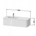 Duravit Happy D.2 Plus Тумба подвесная 130x55x35.4см, с раковиной и 2 ящиками, SX, цвет: stone grey satin matt. 0483600000, HP4952L9292, HP031KL8080