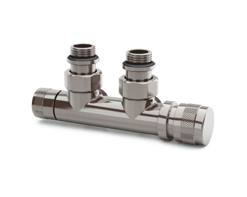 Узел нижнего подключения SR Rubinetterie угловой 1/2 х3/4 Е Никель матовый (правый) 0681-1500NSE0