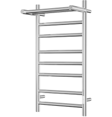 Полотенцесушитель электрический Bauedge Stil Shelf R 40х80, с полкой, нержавеющая сталь полированная