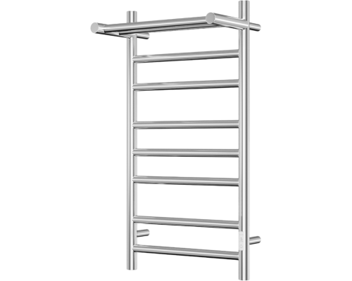Полотенцесушитель электрический Bauedge Stil Shelf R 40х80, с полкой, нержавеющая сталь полированная Полотенцесушитель электрический Bauedge Stil Shelf R 40х80, с полкой, нержавеющая сталь полированная