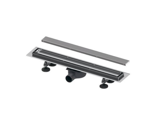 TECElinus Комплект для монтажа дренажного канала 2 в 1: основа для плитки tile и панель steel, 60см., цвет: хром. 15103069