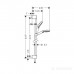 Hansgrohe Crometta Vario Unica Душевой набор: штанга 650mm, ручной душ, 2jet (Rain, IntenseRain), шланг, цвет: белый/хром. 26532400
