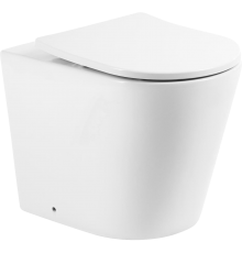 Унитаз приставной BelBagno Flay-r BB1003CBR безободковый, крышка BB2031SC с микролифтом