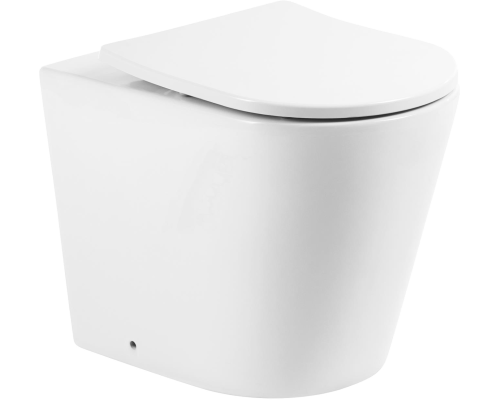 Унитаз приставной BelBagno Flay-r BB1003CBR безободковый, крышка BB2031SC с микролифтом