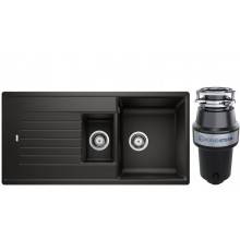 Комплект Мойка Blanco Zia 6S 526021 черная + Измельчитель KUCHENSTERN Muhle