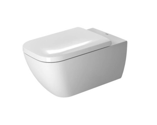 Duravit Happy D.2 Rimless Унитаз подвесной без смывного края, с вертикальным смывом, вкл. крепление Durafix, 36.5x62см, Цвет: Белый. 2550090000
