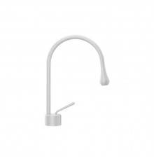 Gessi Goccia Смеситель для раковины на 1 отверстие, излив 174мм R=90, с фиксированным носиком, цвет: белый. 33802#279