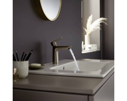 Hansgrohe Talis E Смеситель для раковины, 1 отв., без донного клапана, цвет: шлифованная бронза. 71712140 Hansgrohe Talis E Смеситель для раковины, 1 отв., без донного клапана, цвет: шлифованная бронза. 71712140