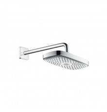 Hansgrohe Raindance Верхний душ, прямоугольный верхний душ, 300x160 мм, 2 типа струи: Rain: широкая дождевая струя, RainAir : объемная дождевая струя с технологией AirPower, кнопка Select для переключения режимов душа, воздушная форсун. 27385000
