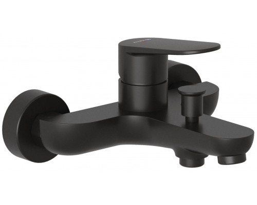 Kludi 326913975 X1 oднорычажный смеситель для ванны и душа, черный матовый 326913975