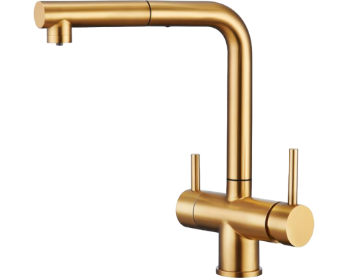 Смеситель для кухни Emar Steel ЕСВ 7017 golden Смеситель для кухни Emar Steel ЕСВ 7017 golden