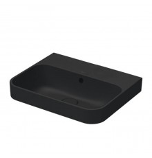 Duravit Happy D.2 Plus Раковина накладная, 50х40см., без отв., выпуск с керамической крышкой, цвет: Anthracite matt. 2360501300