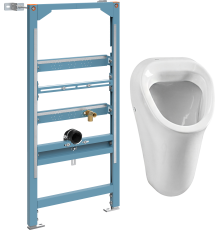 Комплект Инсталляция VitrA Frame + Писсуар Arkitekt 6201B003-0199 подвесной, с внутренним подводом воды