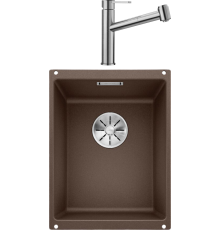 Комплект Мойка кухонная Blanco Subline 320-U кофе + Смеситель Ambis-S 523119