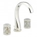 THG Hirondelles Platinum Stamped Смеситель для раковины, 3 отв., цвет: Polished nickel. A4K-B01-151