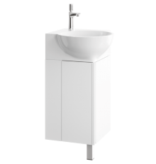 AQ POR0104WW Porto Тумба угловая под умывальник, 365х840х365 мм, 2 двери, Белый/Белый POR0104WW