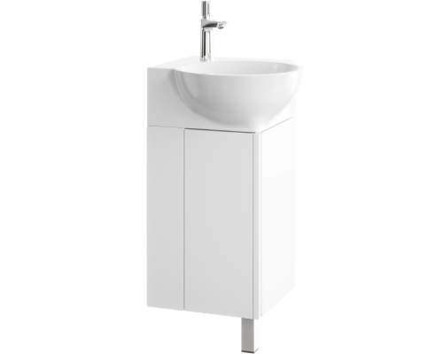 AQ POR0104WW Porto Тумба угловая под умывальник, 365х840х365 мм, 2 двери, Белый/Белый POR0104WW