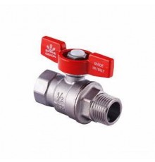 Краны шаровые Кран шаровой 1, ВР-НР, хромированный, ручка бабочка Gekon GK 554 1