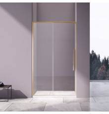 Душевая дверь в нишу Vincea Slim-N VDS-4SN130CLG 130 см, профиль брашированное золото, стекло прозрачное
