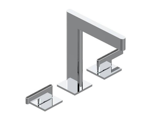 THG ICON-X CARBONE GOLD A MANETTES Смеситель для раковины, 3 отв., с донным клапаном, цвет: хром. U7T-A02-151
