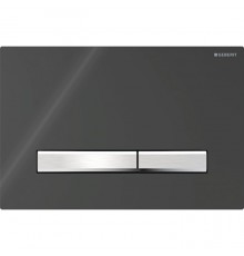 Geberit Sigma50 Клавиша для двойного смыва, квадратная, цвет: хром/черный. 115.788.DW.2
