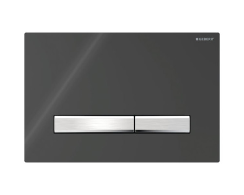 Geberit Sigma50 Клавиша для двойного смыва, квадратная, цвет: хром/черный. 115.788.DW.2