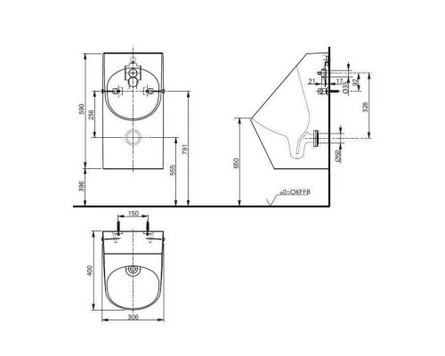 TOTO Public Писсуар 30.6x40x59см, CeFiONtect, цвет: белый. UWN926EBS#XW TOTO Public Писсуар 30.6x40x59см, CeFiONtect, цвет: белый. UWN926EBS#XW