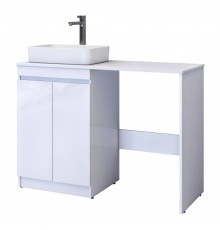 Тумба под раковину со столешницей Vigo Urban 60, 2 дверки, белая, столешница st.URB.120