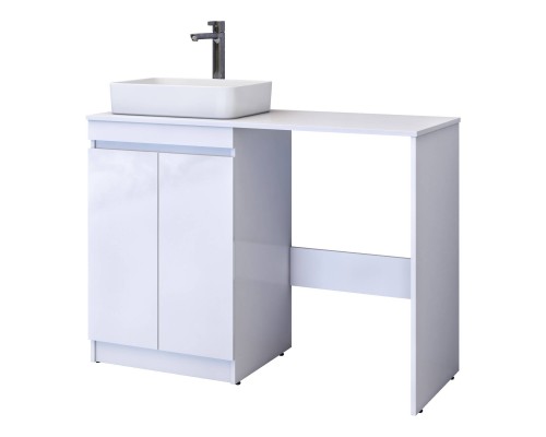Тумба под раковину со столешницей Vigo Urban 60, 2 дверки, белая, столешница st.URB.120