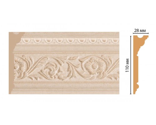 Плинтус потолочный DECOMASTER D225-18DДМ (110*29*2400мм)